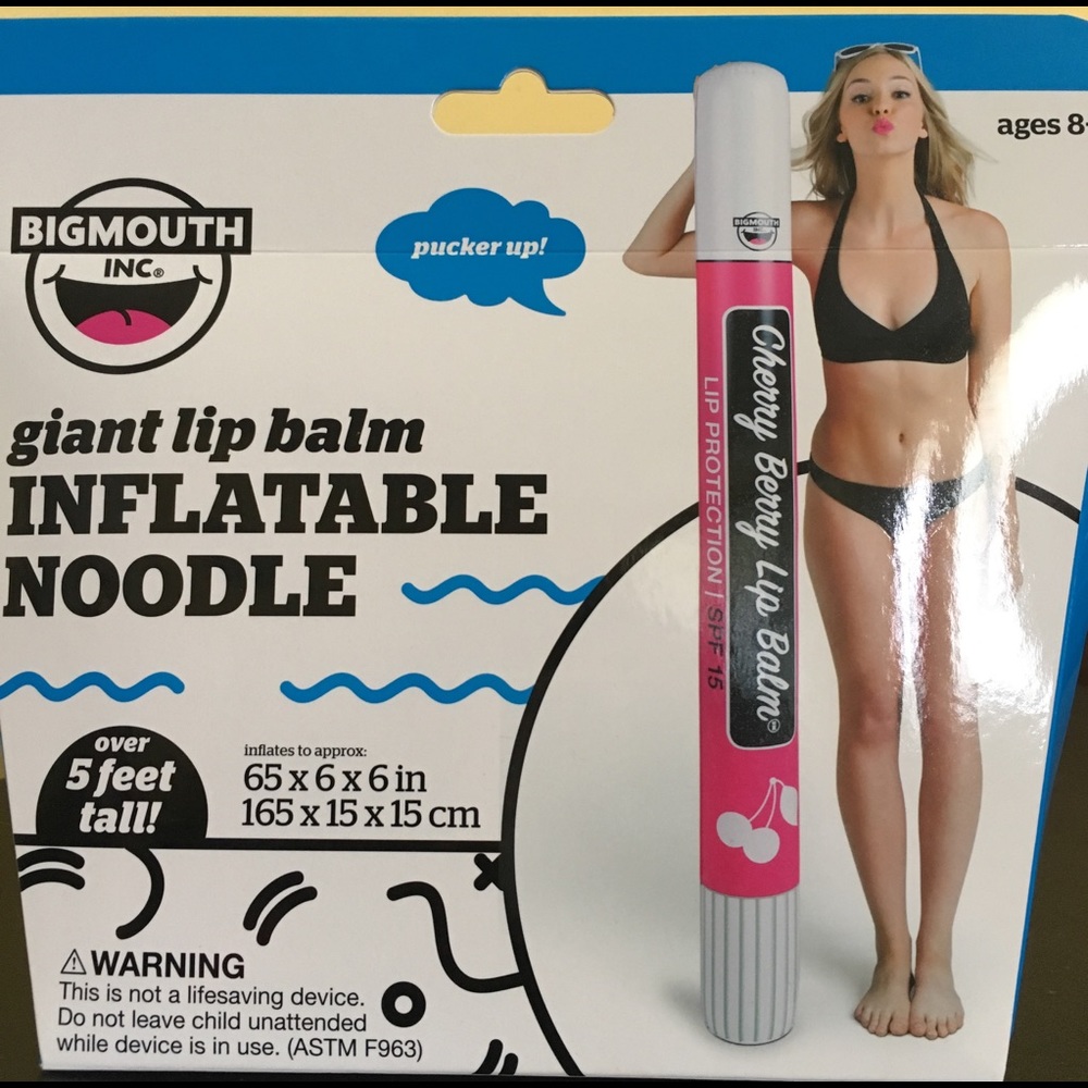 NWT Giant Lip Balm Pool Noodle